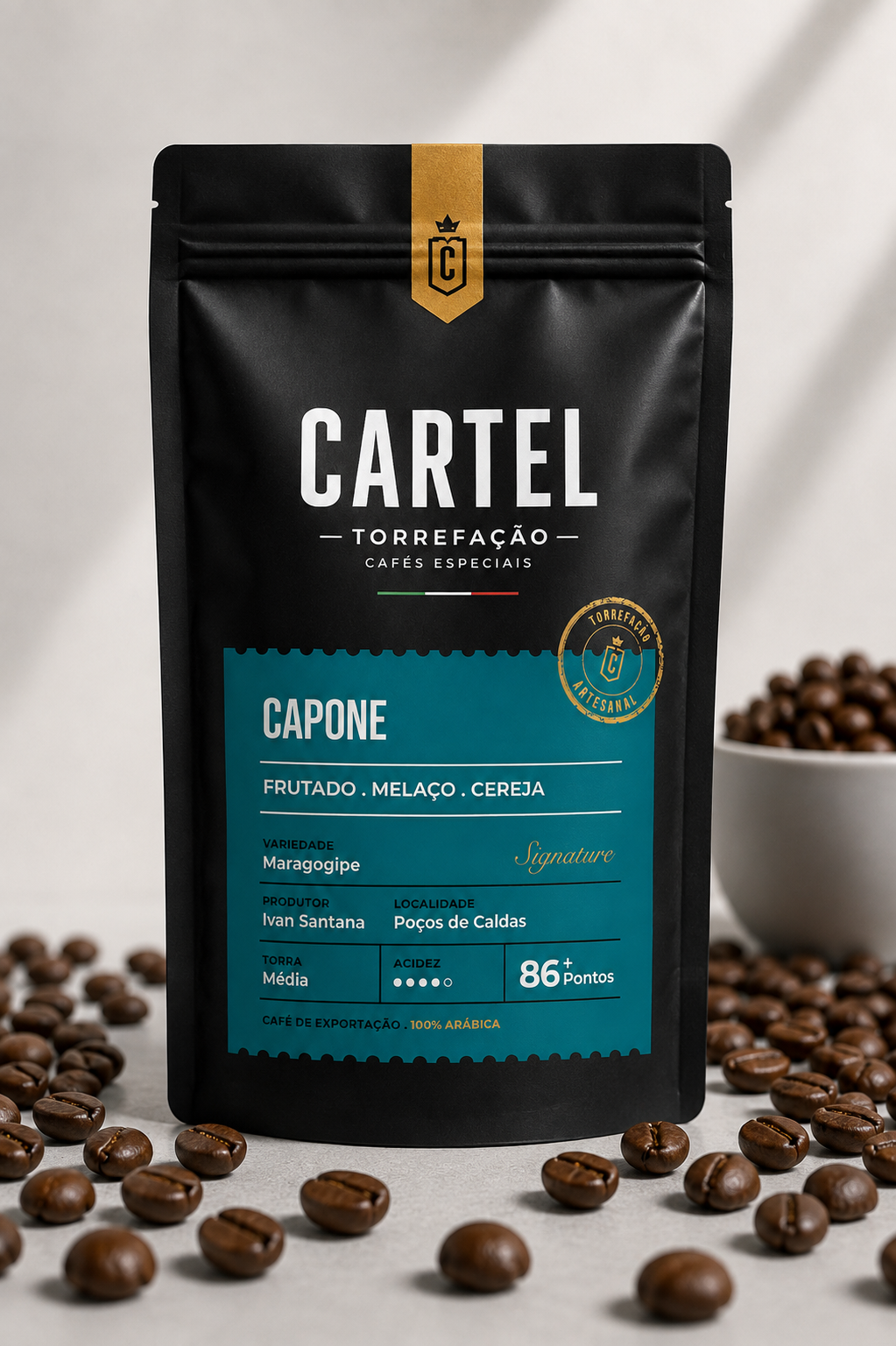 Embalagem do café Capone — CARTEL Torrefação Artesanal